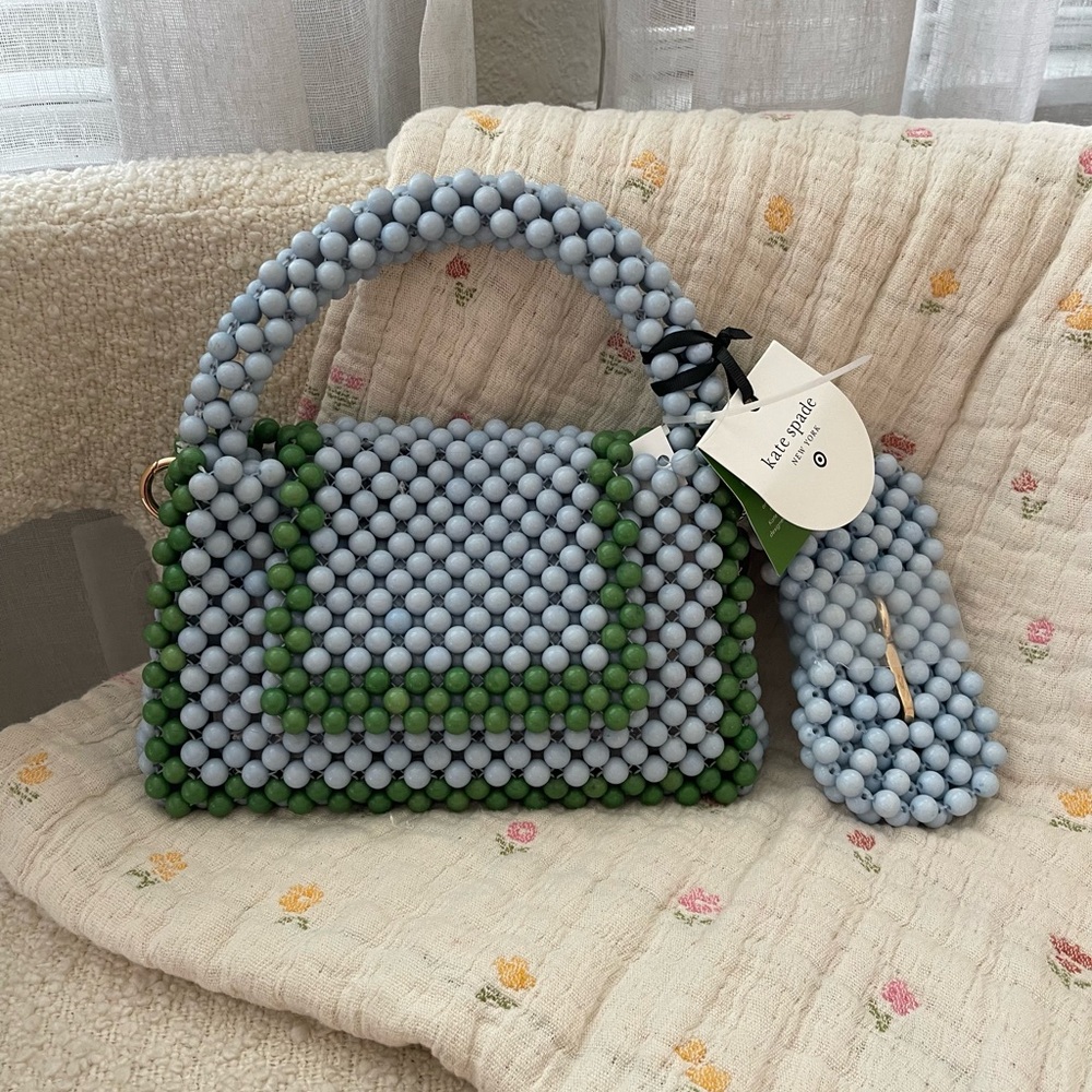 Kate Spade x Target Blue and Green Beaded Crossbody Bag